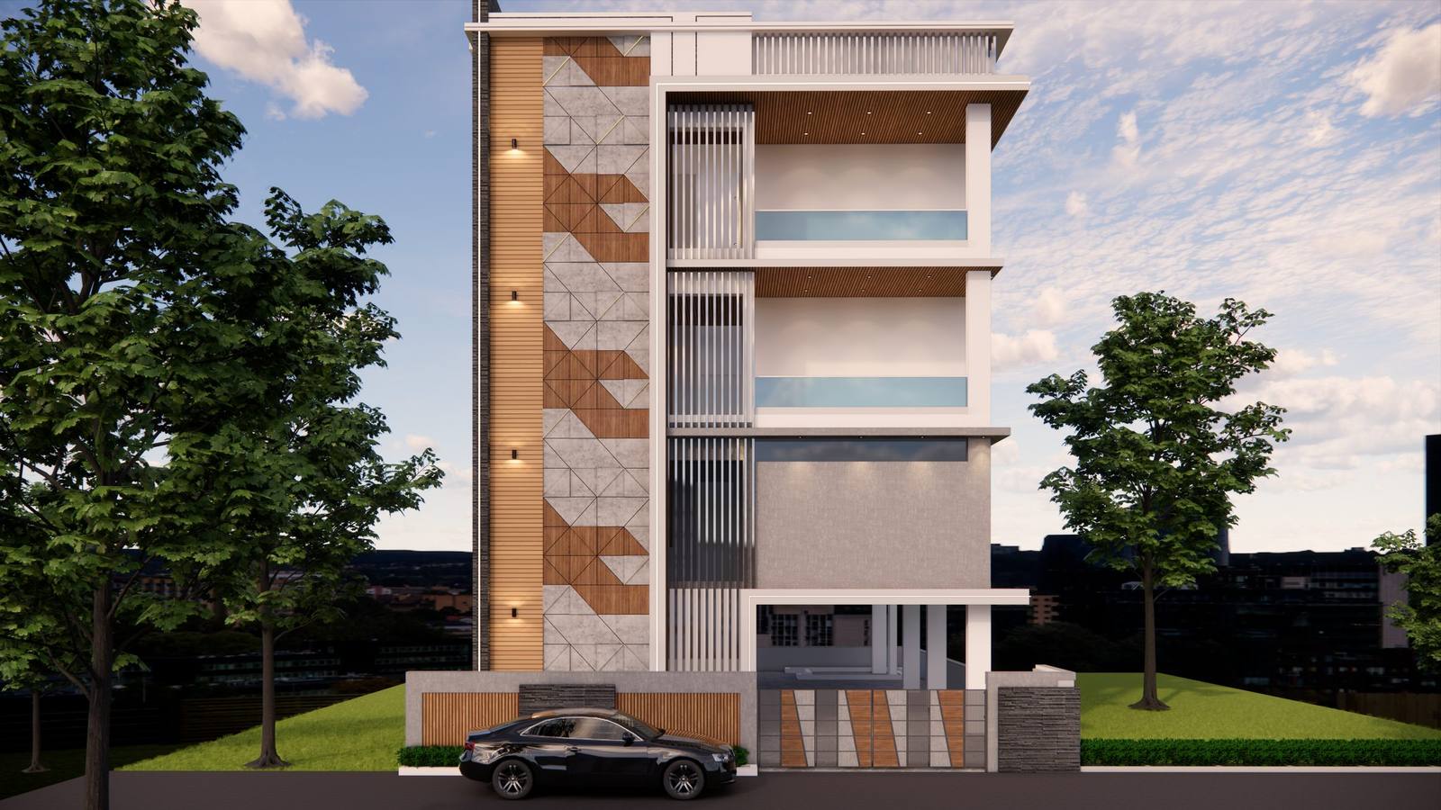 Coastal residential architecture detail showing local materials and ventilation design